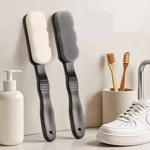Soft Bristled Shoe Scrubbing Specialized Brush with Nano Bristles That Do Not Damage the Shoe Long Handled Brush for Cleaning