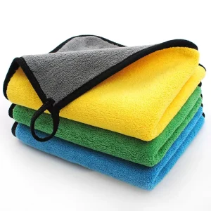 Soft Coral Fleece Car 1200 Gsm Plush Microfiber Car Drying Cloth