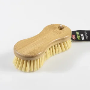 Solid Bamboo Handle PP Scrub Brush with Durable Eco-Friendly Design for Laundry Shoe Cleaning Handheld Lightweight Model HM24801