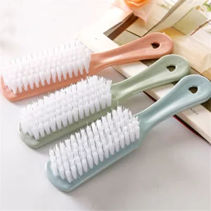 Solid Color Plastic Simple Style Small Long Handle Soft Hair Shoe Cleaning Brush for Shoes and Laundry
