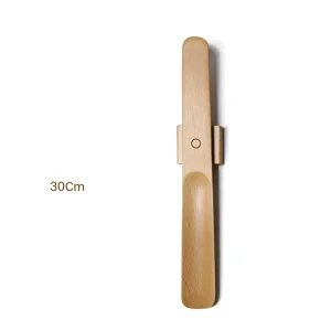 Solid Wood Magnetic Shoe Horn Wall Mounted Long Handle Shoe Helper for Elderly Pregnant Women Easy Wear Shoes