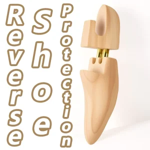 Solid Wood Shoe Tree Stretcher with Spring-adjustable Anti-wrinkle and Storage Functions