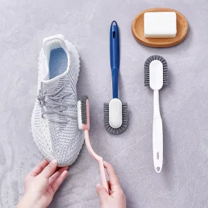 Sport Dance Shoes Cleaner Brush Custom Three Sided Soft Household Cleaning Board Laundry Shoe Scrub Cleaning Brush With Handle