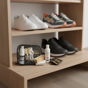 Sport Shoe Cleaning Kit with Waterproof Cleaning Wipes Brush and Cloth Easy Clean