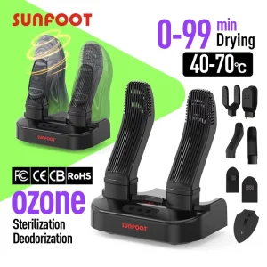 Sport Shoes Dryer Electric 20 Min Quick Drying Machine with Ozone Sterilization 45 70C Dual Voltage 110V 240V