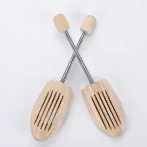 Spring Loaded Shoe Tree with New Zealand Pine Wood for Shaping and Wrinkle Protection for Leather Boots Sneakers