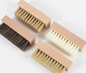 Square Soft Hair Brush Beechwood Horsehair Pig PP Bristle with Wood Handle Dust Removal Polishing Cleaning Brushes
