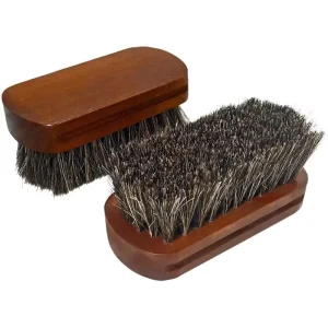 Square Wooden Horsehair Shoe Cleaning Brush Laundry Scrub Brush Tool