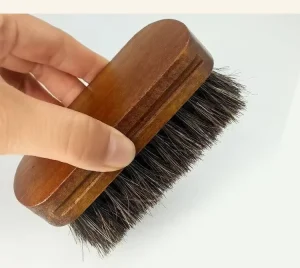 Square Wooden Horsehair Shoe Cleaning Brush Laundry Scrub Brush Tool