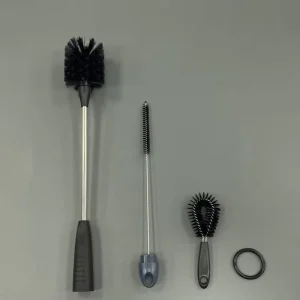 Stainless Steel Long Handle Removable Cup Brush Nylon Bristles Plastic Handle 2 in 1 Multi Functional Cup Lid