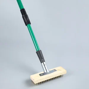 Stainless Steel Wire Long Wooden Handle Outdoor Shoe Cleaning Brush Customized Logo