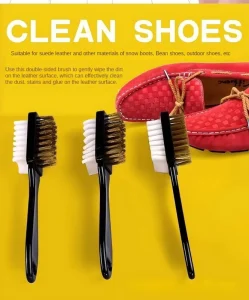 Suede Care Cleaning Shoe Brush Double Sided Rubber Handle Decontamination XS 0909 PP Bag