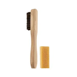 Suede Cleaning Kit Wood Handle Shoe Cleaner 2 Piece Set Brush & Stain Eraser Portable Sneaker Care