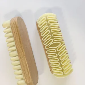 Suede Leather Rubber Wood Brush Hard-wearing Rubber Brush for Nubuck Shoes Boots Bags Purses Jackets Napped Leather Stain