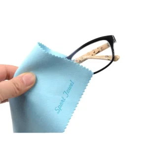 Suede Material Microfiber Embossed Printing Lens Cleaning Cloth for Eyeglasses Cleaning
