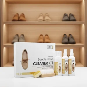 Suede & Nubuck Care Kit 5 Piece Set with Foaming Cleaner Protector Suede Brush & Eraser Clean Protect for Shoes Boots