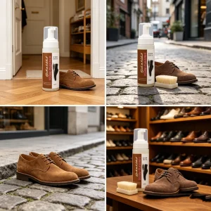 Suede & Nubuck Foam Shoe Cleaner Gentle Foaming Sneaker Cleaner For Suede Leather Boots Dress Shoes Stain Remover