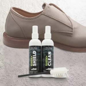 Suede & Nubuck Shoes Boots Care Kit with Shoeshield Spray Protector Waterproof Stain Resistant Cleaning Condition Brush Included