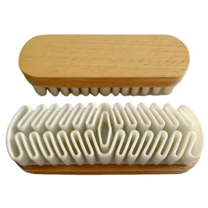 Suede Shoe Cleaning Brush Soft Rubber Bristles Wood Leather Handle Nubuck Eraser for Shoe Care