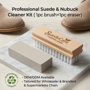 Suede and Nubuck Cleaner Kit Shoe Care Wood Brush and Eraser Set for Leather Suede Shoe Handbags Boots