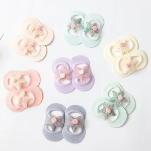 Summer Cartoon Newborn Baby Socks Animal Print Baby Girl Socks Cotton Non-slip Toddler Infant Girls Socks
