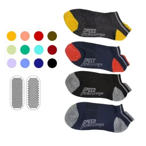 Summer Deodorant Men’s Casual Ankle Socks with Cuff Bottom Body Custom Logo Cotton Breathable