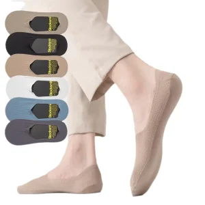Summer Ultra thin Mesh Breathable Deodorant Silicone Men’s Invisible Socks