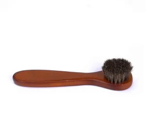 Supply Small Handle Round Head Soft Bristle Horse Hair Bush Shoe Brush Hat Brush