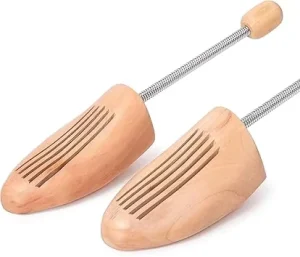 Sustainable Beechwood Shoe Trees with Metal Construction for Maintaining Pristine Condition of Footwear