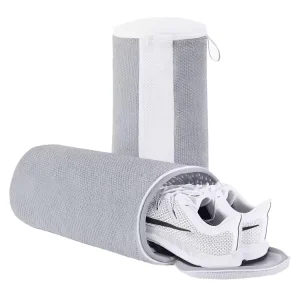 Sustainable Modern Lightweight Gray Sneaker Tennis Laundry Mesh Bag Reusable All Shoes Washer Dryer Plush Fibers