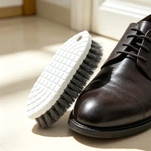 Textured Non slip Plastic Shoe Brush Hard Grey Bristle Multi purpose Laundry Cleaning Scrub Brush