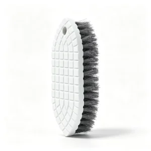 Textured Non-slip Plastic Shoe & Laundry Scrub Brush with Hard Grey Bristles