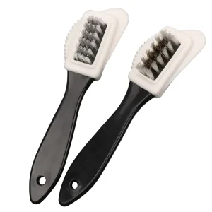 Three Sided Copper Wire Suede Shoe Sneaker Brush Nubuck Brush for Shoe Boot Bag Cleaning