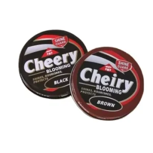 Tin Box Cheery Shoe Polish Cherry Maintenance Cleaning Color Restoration Anti Fouling Shines Nourishes Protects