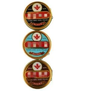 Top Export Quality 40 50ml Black Brown Neutral Solid Tin Shoe Polish for Shoes and Leather Shinning Brand FLYING BIRD