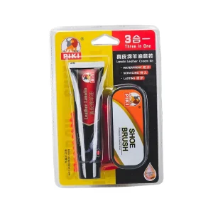 Travel Elegant Tube Leather Lanolin Care Kit Shoe Shine Brush Polish Palm Wax Shoe Care Kit