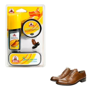Travel Portable Shoe Cream Brush Leather Care Instant Shining Shoe Polish Kit