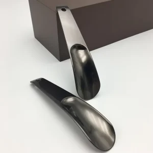 Travel Shoe Horn Hanging Portable Short Metal Stainless Steel Pocket Shoehorn with Logo