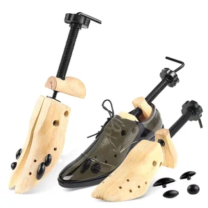Upgrade Men’s Women’s Shoe Stretcher Pine Expansion Type Adjustable Wooden Stand Low Heel Big Tree Shoes Made Durable Metal