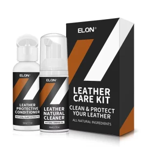 Upscale 50ml Leather Cleaner & Conditioner Set Shoe Foam Spray with Towel for Leather Maintenance