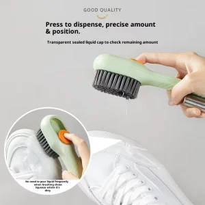 Washing Soft Clothes Sneaker Cleaning Multifunctional Liquid Shoes Brushes with Dispenser