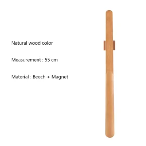 Wear Shoe Easier Helper Eco Friendly Beech Wooden Long Handle Shoehorn Magnet Shoe Horn