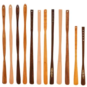 Wear Shoe Easier Helper Eco Friendly Wooden Long Handle Shoehorn Shoe Horn