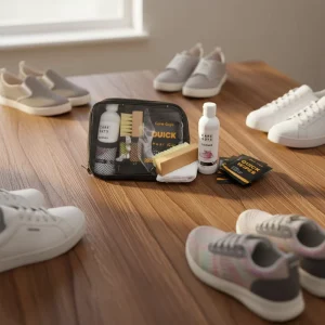 Wet Shoe Care Kit with Waterproof Spray Cleaning Wipes Brush and Cloth