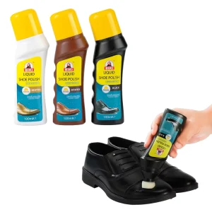 White Brown Neutral Color Instant Bright Soft Sponge Leather Care Liquid Shoe Polish