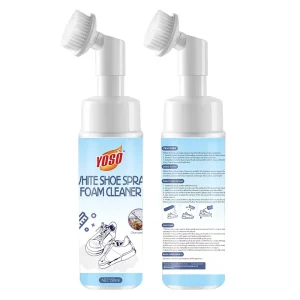 White Footwear Maintenance Cleaning Product Dirty Shoe Stain Remover White Shoe Spray Foam Cleaner with Brush
