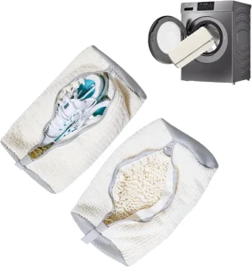 White Machine Washable Shoe Washing Bag Cleaning Bag Laundry Shoe Bag for All Shoe Types