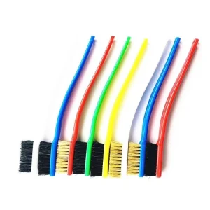 White Nylon Bristle Tooth Cleaning Glue Shoe Brush Red Yellow Blue White Plastic Handle Shoe Glue Brush