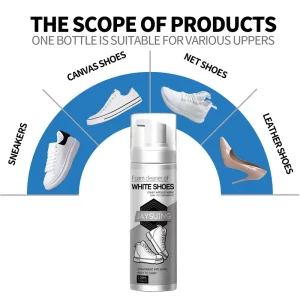 White Shoe Cleaner Cleans Stains Brightening Yellow Shoe Edges Oxidizing Portable Leave in Cleaner