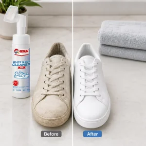 White Shoe Cleaner Foam Sneaker Stain Remover Whitening Care Brush Safe Canvas Leather Fabric Sport Shoes